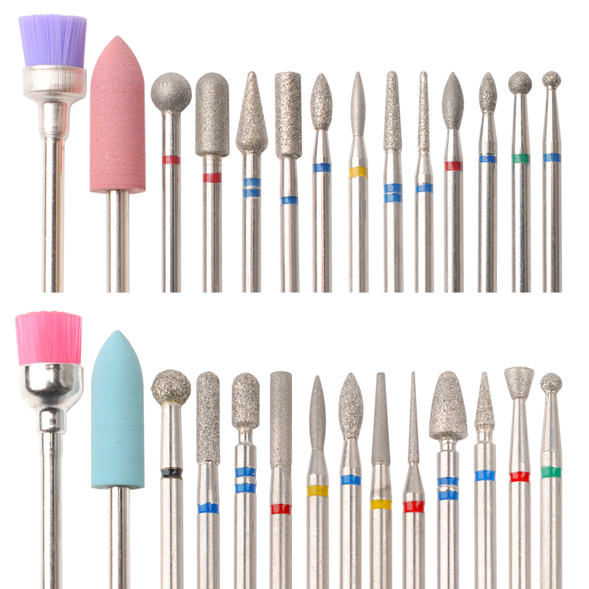 Nail File Titanium - 14pcs/set Nail Drill Machine Bit Nail