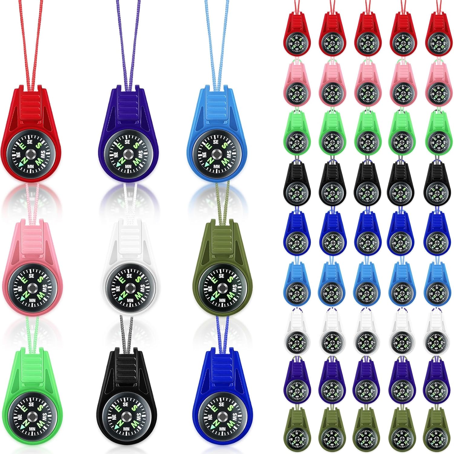 Compass Keychain Mini - 25 Pack Mini Compass for Kids,