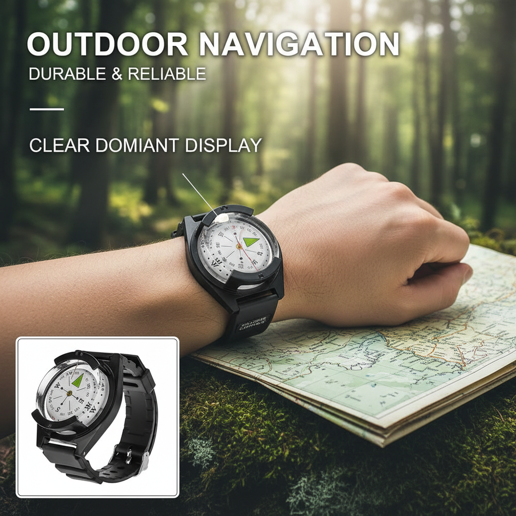 Compass Keychain Mini - Portable Waterproof High Precision Wrist Watch