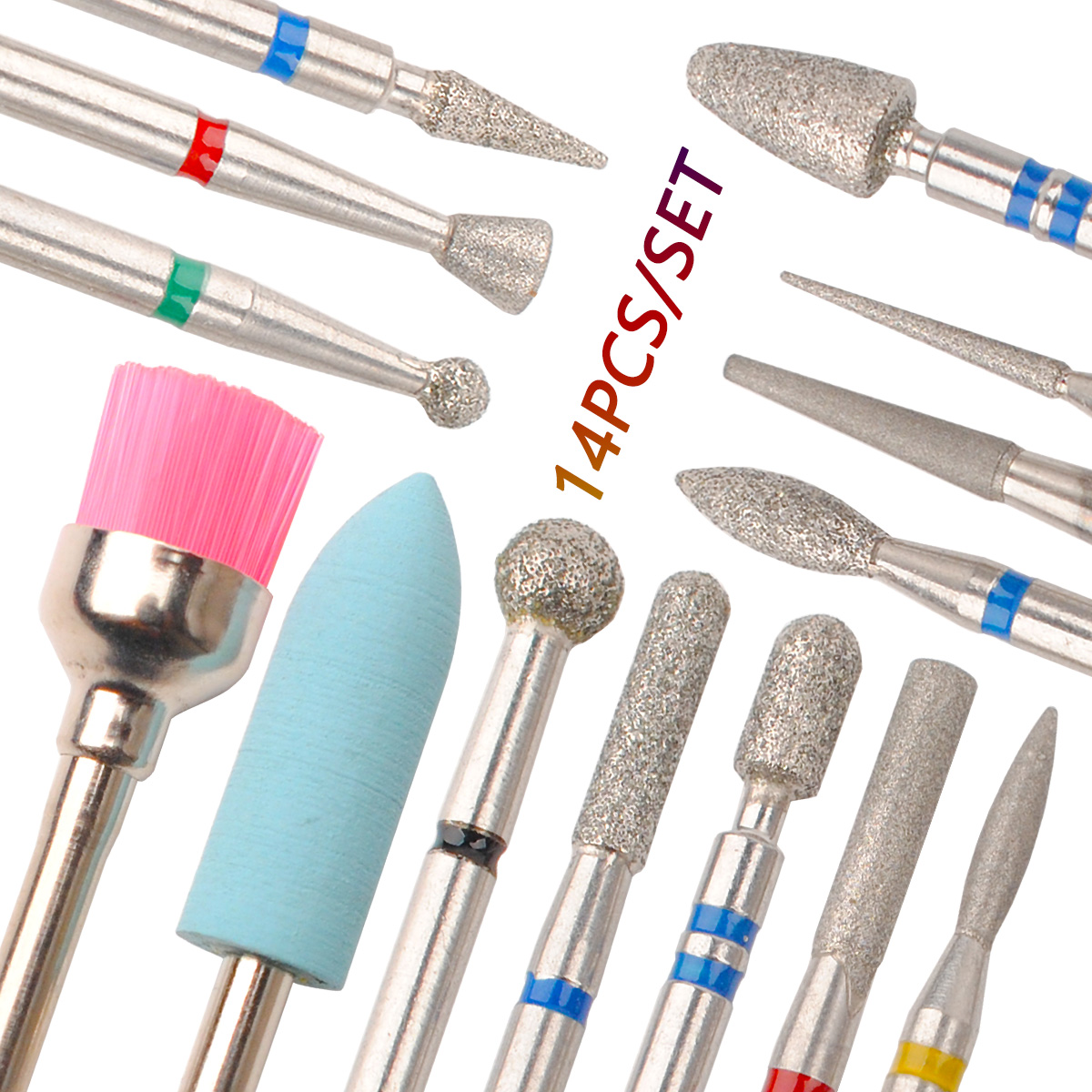 14pcs/set Nail Drill Machine B – Nail File Titanium Bewertung und Preis