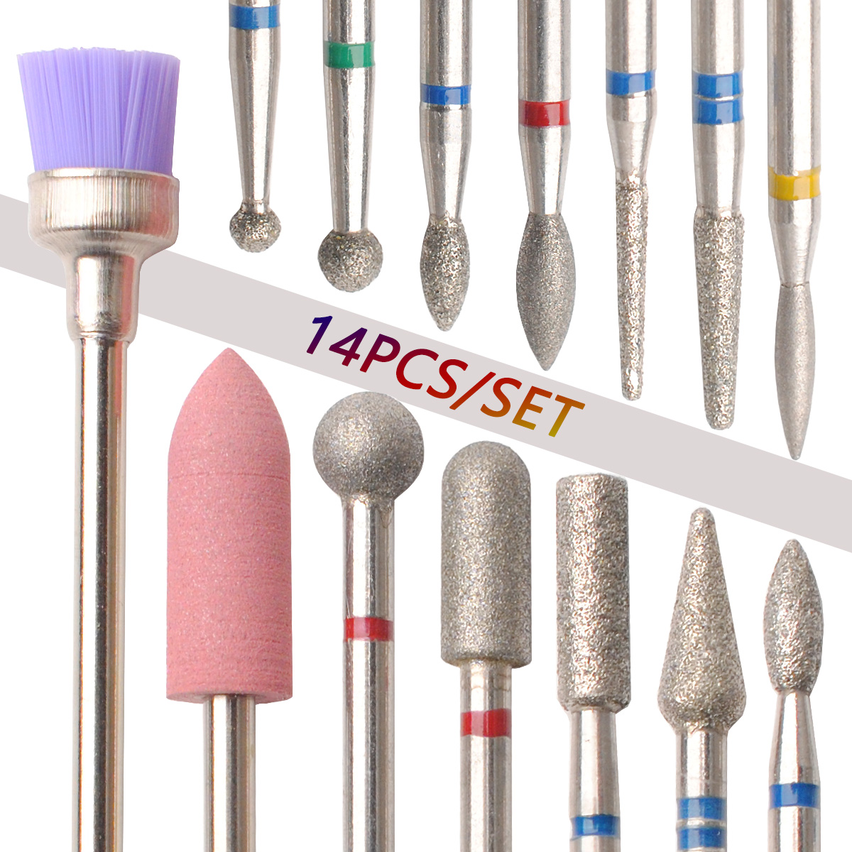 14pcs/set Nail Drill Machine B – Nail File Titanium Bewertung und Preis