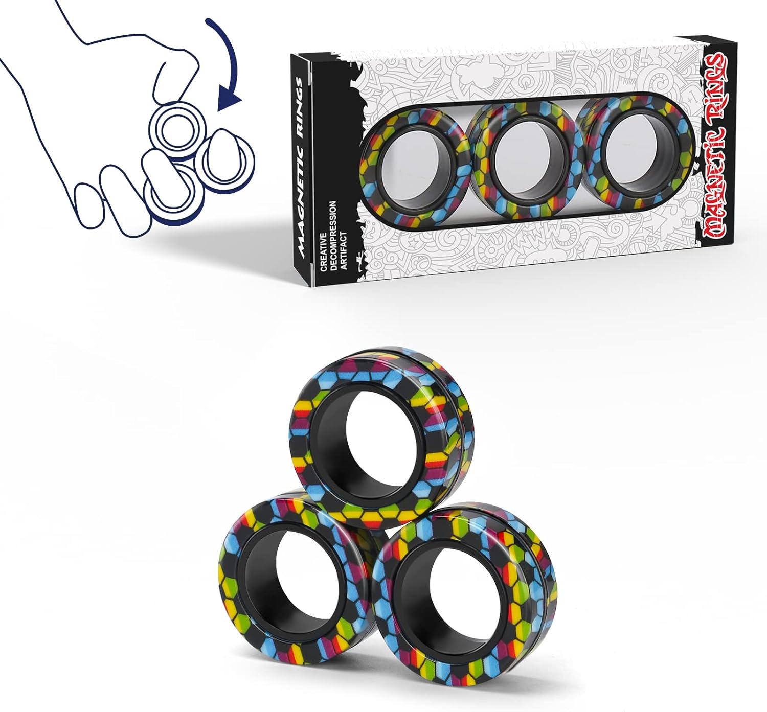 Magnetic Rings Fidget Toy Set  – Fidget Spinner Bearing Bewertung und Preis