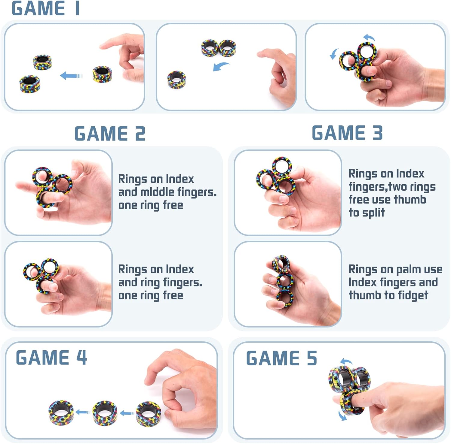 Magnetic Rings Fidget Toy Set  – Fidget Spinner Bearing Bewertung und Preis