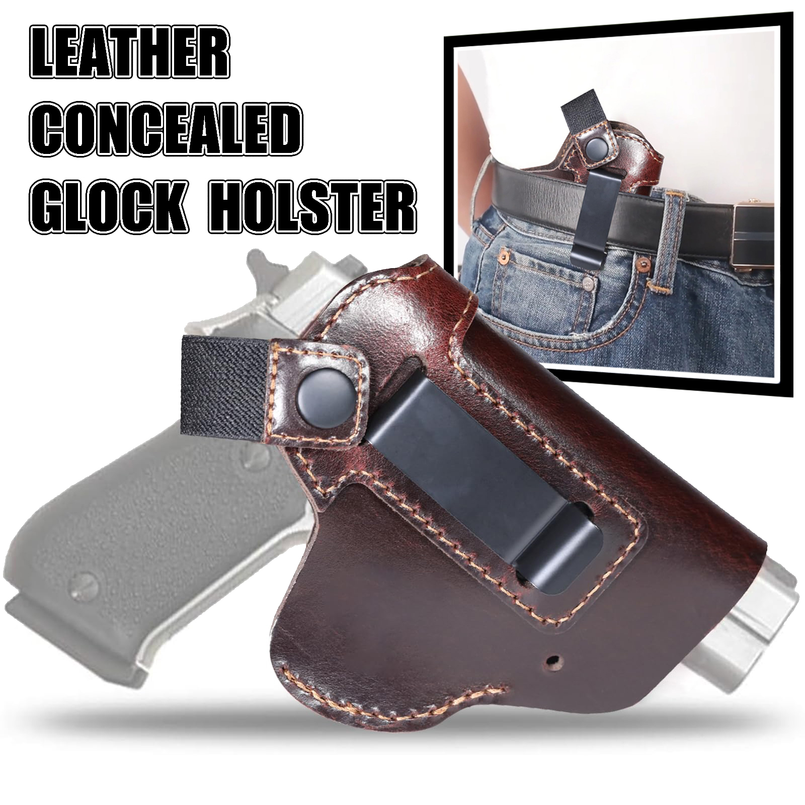 Tactical Leather Concealed Car – Edc Carry Belt Leather Bewertung und Preis