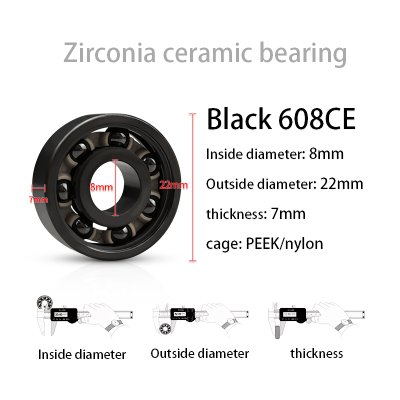 1/10pcs Black ceramic ball bea – Fidget Spinner Bearing Bewertung und Preis