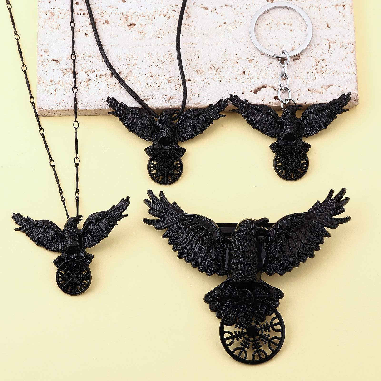 Vintage Viking Black Crow Neck – Compass Keychain Mini Bewertung und Preis