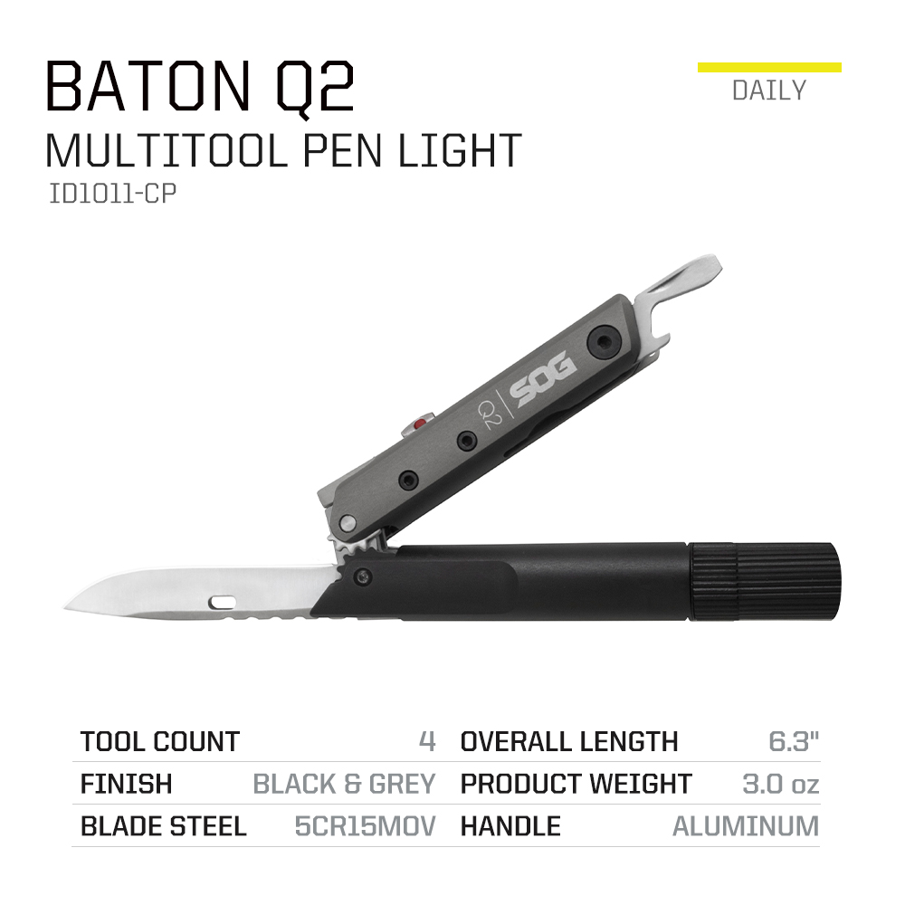 SOG BATON Q2 4 in 1 Multi-Tool – Edc Carry Flashlight Bewertung und Preis